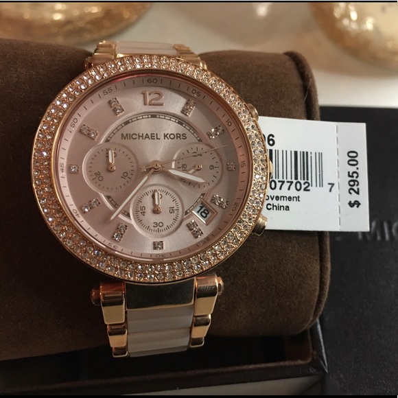 Michael Kors Parker Blush and Rose Gold Tone Watch - Picture 1 of 2